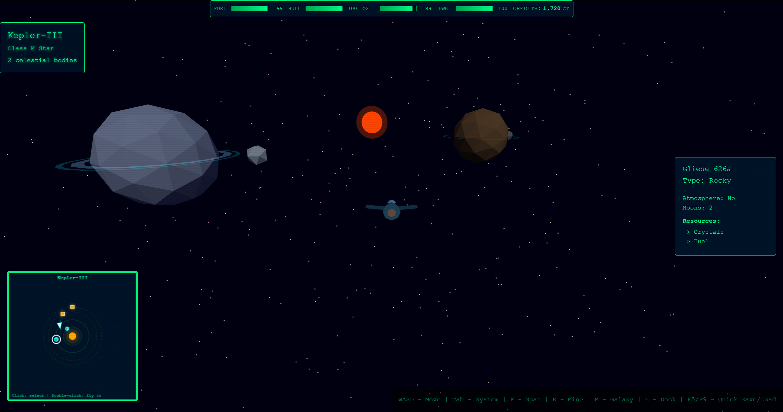 System View - Exploring planets and stations