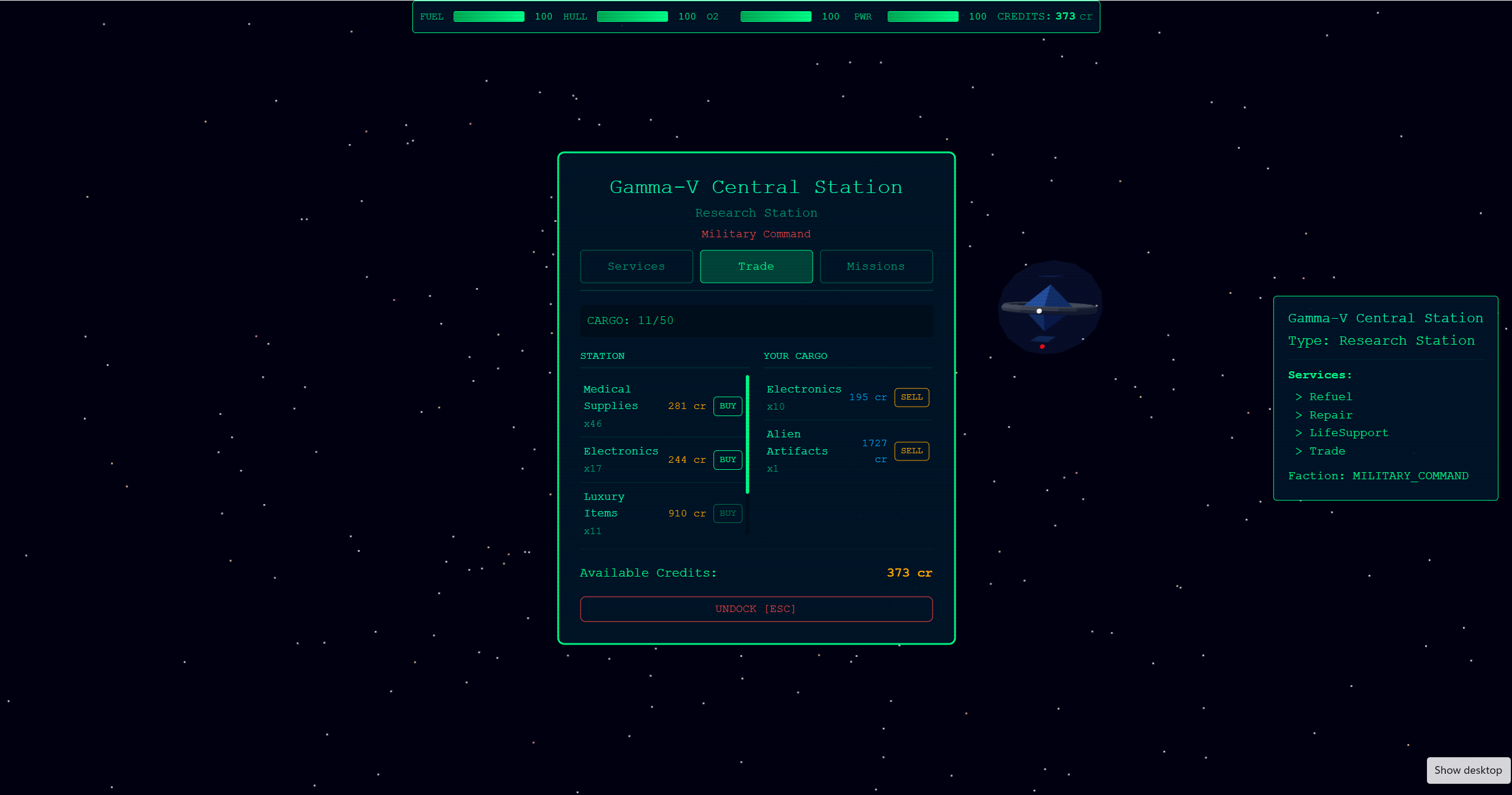 Trading - Station marketplace